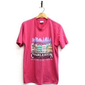 Vintage Charleston South Carolina Rainbow Row T Shirt Large